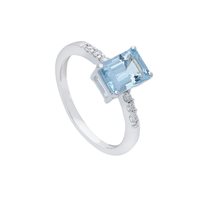 Anello Babila Milano Donna For Ever in Oro bianco Acquamarina 1.43 Ct 272927 - 272927